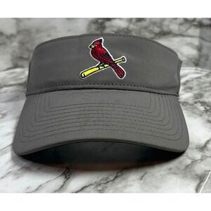 St Louis Cardinals 47 Brand Gray Cardinal Logo Adjustable Visor Hat MLB